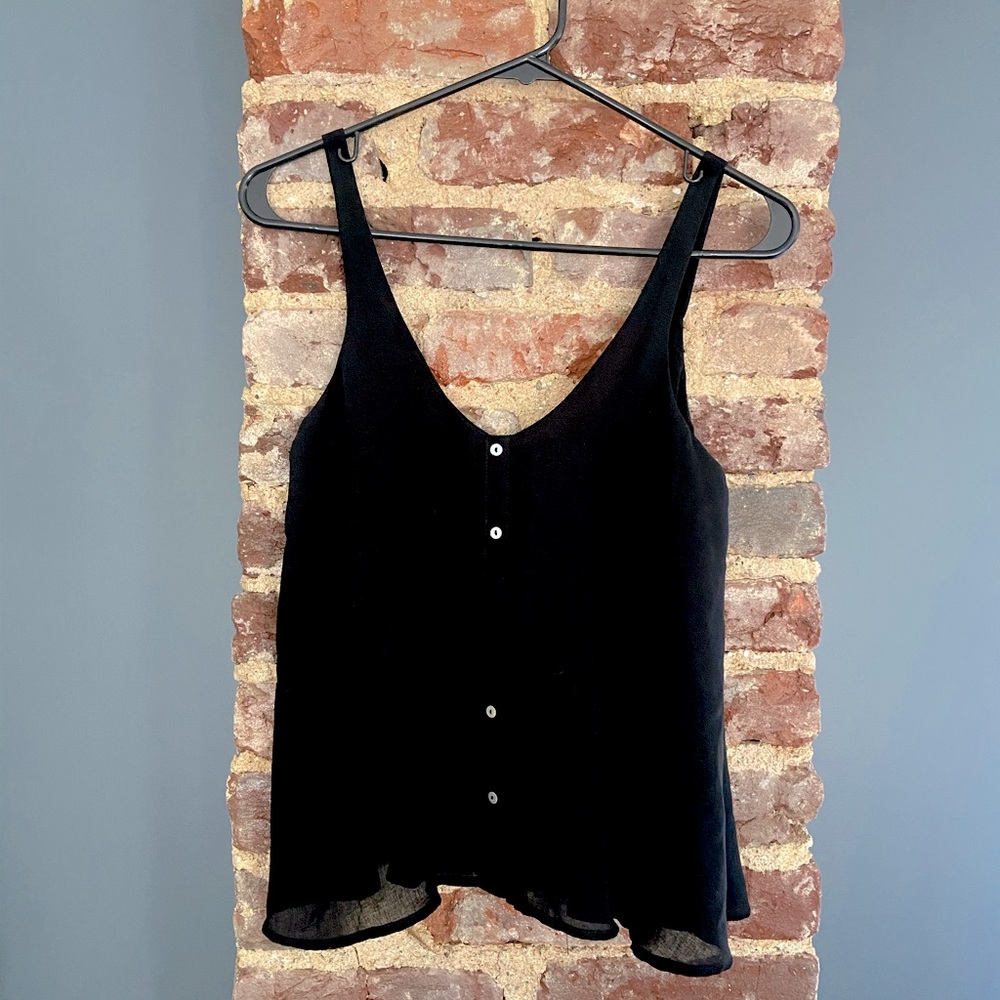 Black tank with buttons